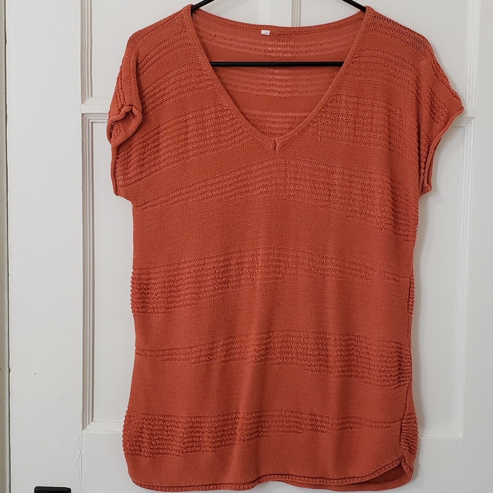 Burnt Orange Knit Tee